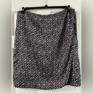 Liz Claiborne Asymmetrical Black and Pink Skirt